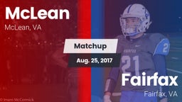 Matchup: McLean  vs. Fairfax  2017