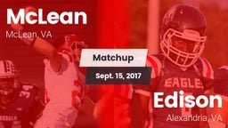 Matchup: McLean  vs. Edison  2017