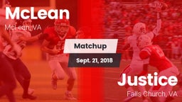 Matchup: McLean  vs. Justice  2018