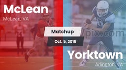Matchup: McLean  vs. Yorktown  2018