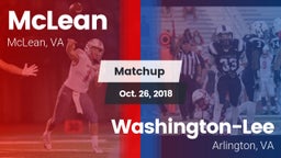 Matchup: McLean  vs. Washington-Lee  2018