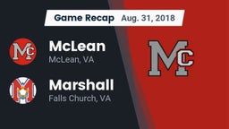 Recap: McLean  vs. Marshall  2018