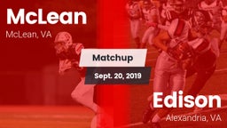 Matchup: McLean  vs. Edison  2019