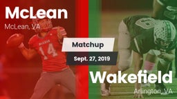 Matchup: McLean  vs. Wakefield  2019