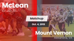 Matchup: McLean  vs. Mount Vernon   2019