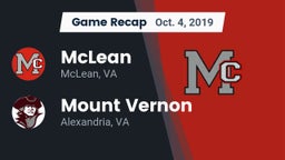 Recap: McLean  vs. Mount Vernon   2019