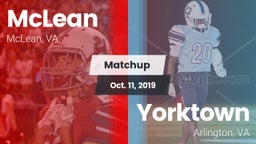 Matchup: McLean  vs. Yorktown  2019