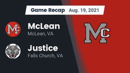 Recap: McLean  vs. Justice  2021