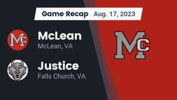 Recap: McLean  vs. Justice  2023