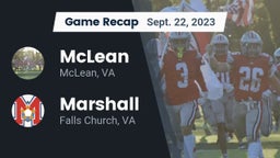 Recap: McLean  vs. Marshall  2023
