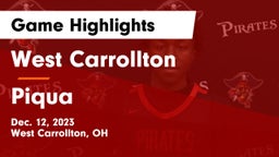 West Carrollton  vs Piqua  Game Highlights - Dec. 12, 2023