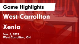 West Carrollton  vs Xenia  Game Highlights - Jan. 5, 2024