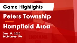Peters Township  vs Hempfield Area  Game Highlights - Jan. 17, 2020