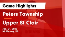 Peters Township  vs Upper St Clair Game Highlights - Jan. 21, 2020