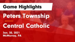 Peters Township  vs Central Catholic Game Highlights - Jan. 30, 2021