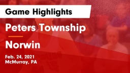 Peters Township  vs Norwin Game Highlights - Feb. 24, 2021