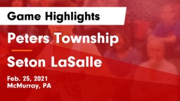 Peters Township  vs Seton LaSalle Game Highlights - Feb. 25, 2021