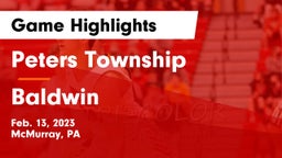 Peters Township  vs Baldwin  Game Highlights - Feb. 13, 2023