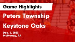Peters Township  vs Keystone Oaks  Game Highlights - Dec. 5, 2023