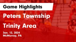 Peters Township  vs Trinity Area  Game Highlights - Jan. 12, 2024