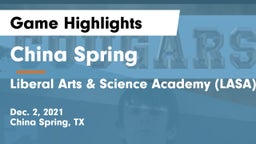 China Spring  vs Liberal Arts & Science Academy (LASA) Game Highlights - Dec. 2, 2021