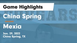China Spring  vs Mexia  Game Highlights - Jan. 29, 2022