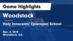 Woodstock  vs Holy Innocents' Episcopal School Game Highlights - Nov. 8, 2018