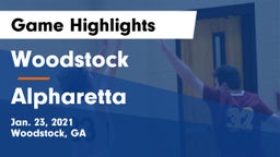 Woodstock  vs Alpharetta  Game Highlights - Jan. 23, 2021