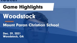Woodstock  vs Mount Paran Christian School Game Highlights - Dec. 29, 2021