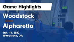 Woodstock  vs Alpharetta  Game Highlights - Jan. 11, 2022