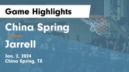 China Spring  vs Jarrell  Game Highlights - Jan. 2, 2024