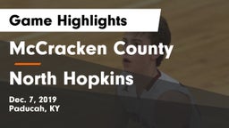 McCracken County  vs North Hopkins  Game Highlights - Dec. 7, 2019