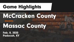 McCracken County  vs Massac County  Game Highlights - Feb. 8, 2020