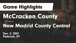 McCracken County  vs New Madrid County Central Game Highlights - Dec. 2, 2023