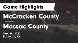 McCracken County  vs Massac County  Game Highlights - Jan. 18, 2020