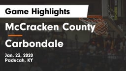 McCracken County  vs Carbondale  Game Highlights - Jan. 23, 2020
