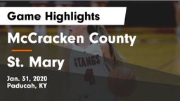 McCracken County  vs St. Mary  Game Highlights - Jan. 31, 2020