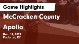 McCracken County  vs Apollo  Game Highlights - Dec. 11, 2021