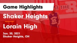 Shaker Heights  vs Lorain High Game Highlights - Jan. 30, 2021