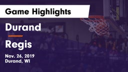 Durand  vs Regis  Game Highlights - Nov. 26, 2019