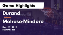 Durand  vs Melrose-Mindoro  Game Highlights - Dec. 17, 2019