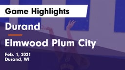 Durand  vs Elmwood Plum City Game Highlights - Feb. 1, 2021