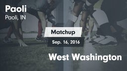 Matchup: Paoli  vs. West Washington 2016