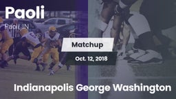 Matchup: Paoli  vs. Indianapolis George Washington 2018