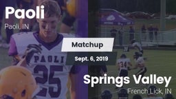 Matchup: Paoli  vs. Springs Valley  2019