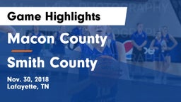 Macon County  vs Smith County  Game Highlights - Nov. 30, 2018