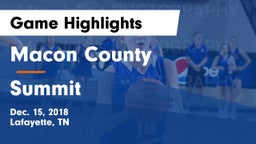 Macon County  vs Summit  Game Highlights - Dec. 15, 2018