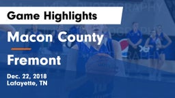 Macon County  vs Fremont  Game Highlights - Dec. 22, 2018