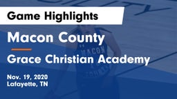 Macon County  vs Grace Christian Academy Game Highlights - Nov. 19, 2020