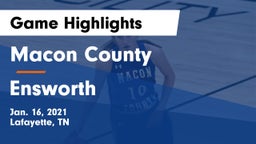 Macon County  vs Ensworth  Game Highlights - Jan. 16, 2021